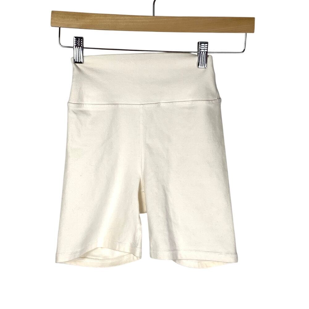 We Wore What Cream High Rise Bike Shorts Size S/P Athleisure Lounge
